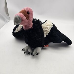 Wild Republic Vulture Bird Plush Stuffed Animal Toy Medium Black Soft Cute